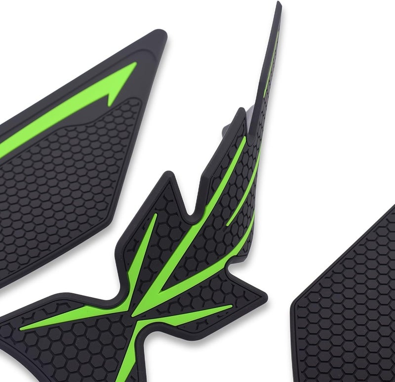 BYEMTTY Motorcycle Tank Grip Protector Pads, Anti-Slip Honeycomb Design, Compatible with Suitable for Kawasaki Ninja250 Ninja400 2018-2024 Z250 Z400 2019-2024 Ninja500 Z500 2024- (green) - Image 4